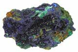 Sparkling Azurite Crystals With Malachite - Laos #142368-3